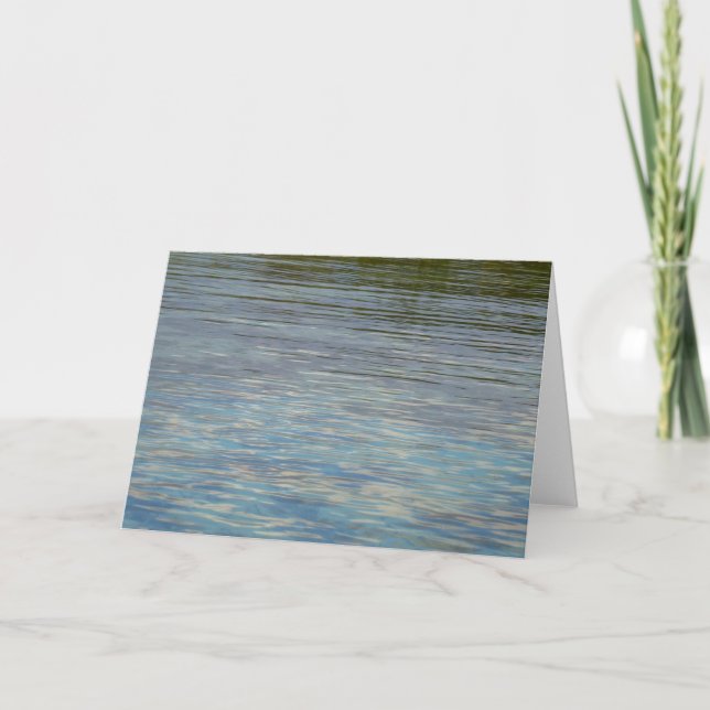 Cartão Lagoa de Mangrove Caribe Azul (Frente)