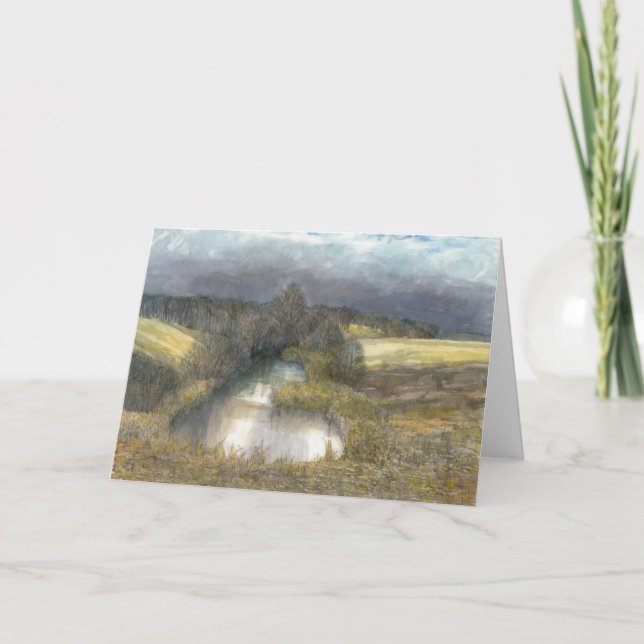 Cartão lagoa de outono (Frente)