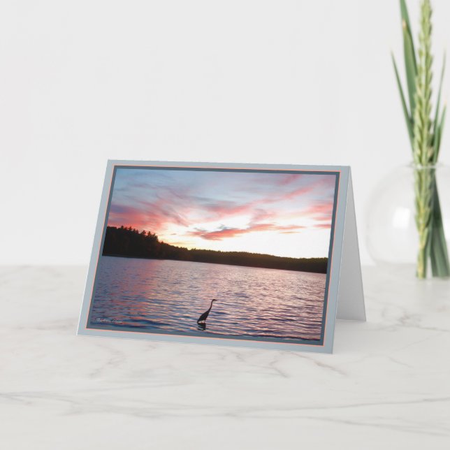 Cartão Lagoa de Walden: Garça-real (Frente)