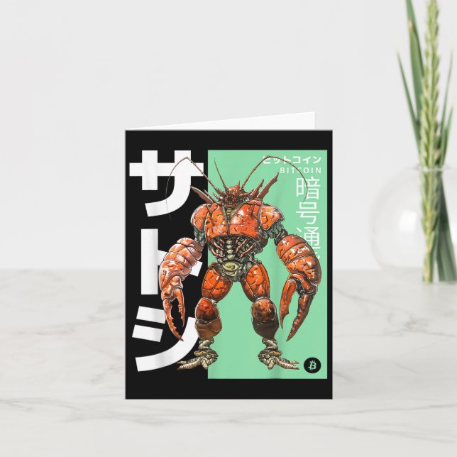 Cartão Lagosta Bitamect (btc Crypto Statement &amp; Anime (Frente)