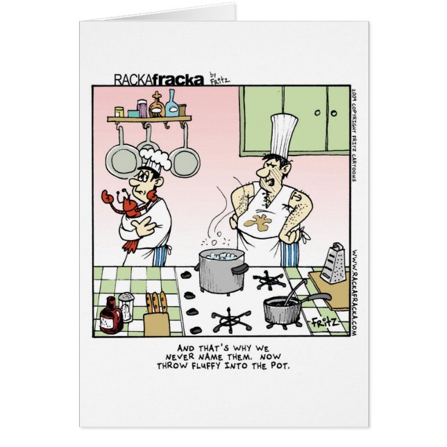 Cartão Lagosta do cozinhar (Frente)