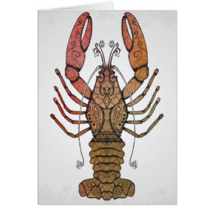 Cartão Lagosta do estilo