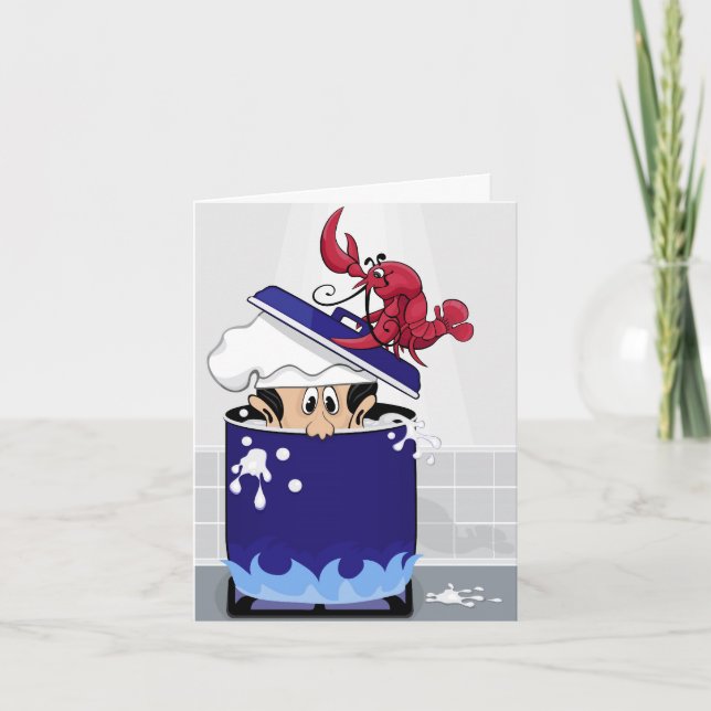 Cartão Lagosta Engraçada (Frente)
