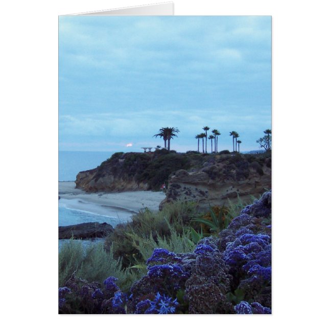 Cartão Laguna Beach Sunset Southern California (Frente)