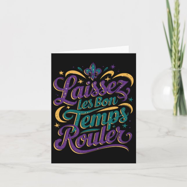 Cartão Laissez Les Bon Temps Rouler (Frente)