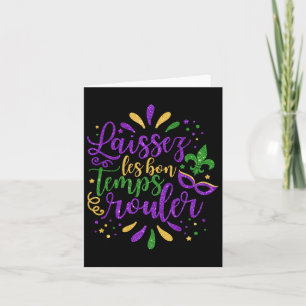 Cartão Laissez Les Bon Temps Rouler Mardi Gras New Orlean