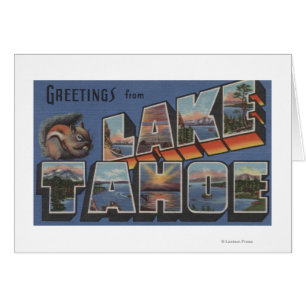 Cartão Lake Tahoe, Califórnia - grandes cenas da letra