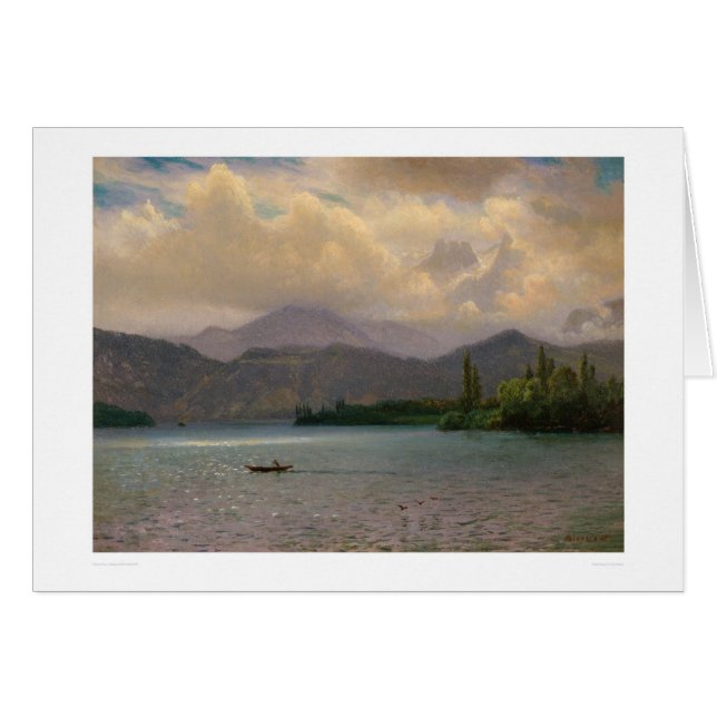 Cartão Lake Tahoe, Califórnia por Bierstadt (0102a) (Frente Horizontal)