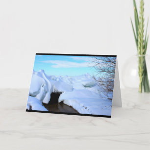 Cartão Lake Winnebago Winter Scene Thinking Of You