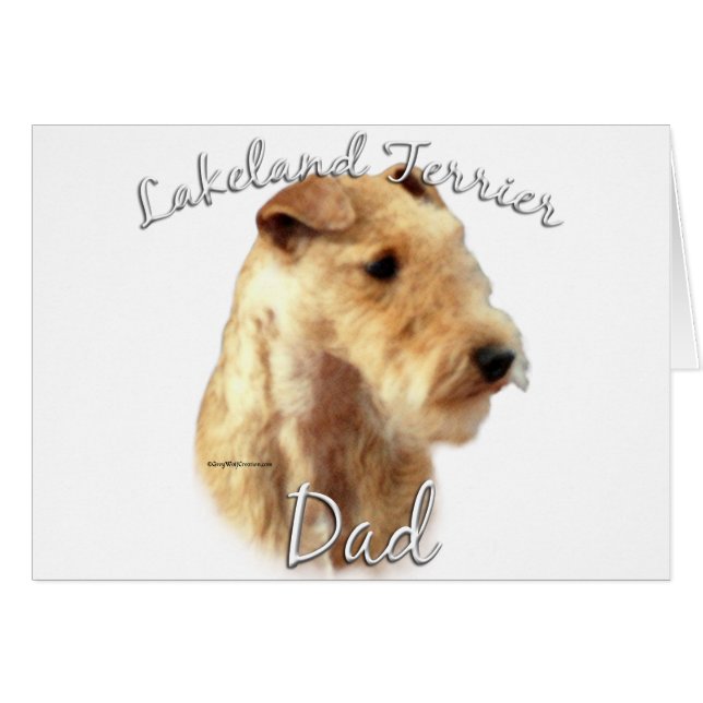 Cartão Lakeland Terrier Pai 2 (Frente Horizontal)