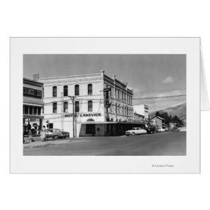 Cartão Lakeview, Oregon Main Street View Fotografia nº 1