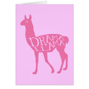 Cartão Lama cor-de-rosa do drama