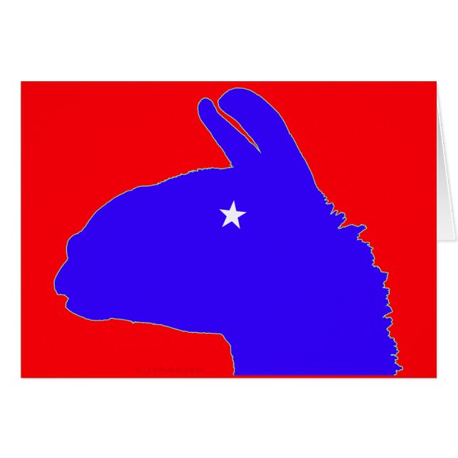 Cartão Lama: o lama lonestar de texas (Frente Horizontal)
