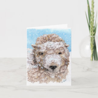 Cartão Lamb no inverno