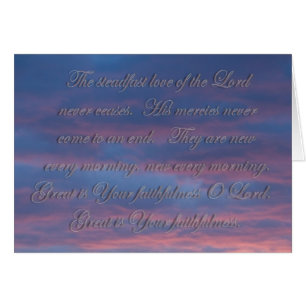 Cartão Lamentações 3:22 O amor firme do Senhor