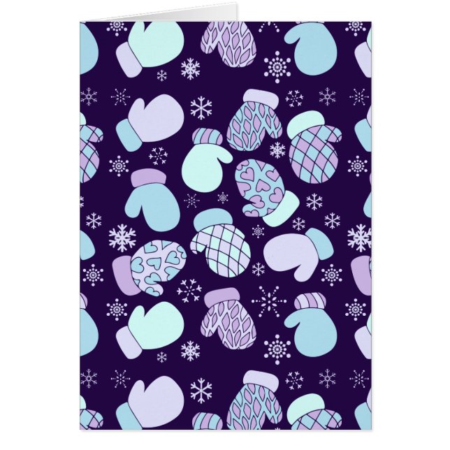 Cartão Lâminas de inverno frescas (Frente)