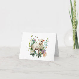 Cartão Lâmpada de Aquarela com VAZIO de Flowers