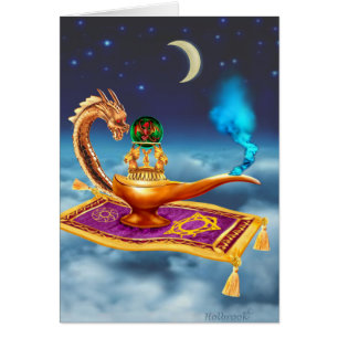 Cartão Lâmpada mágica do dragão
