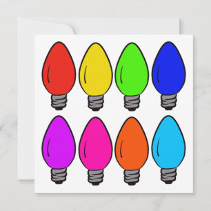 Cartão Lâmpadas Antigas de Natal