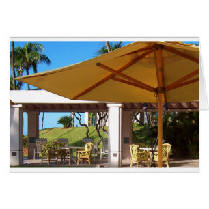Cartão Lanai Sunny Umbrella, Manele Bay, Havaí