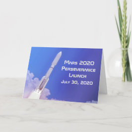 Cartão Lançamento da Perseverança em Mars 2020