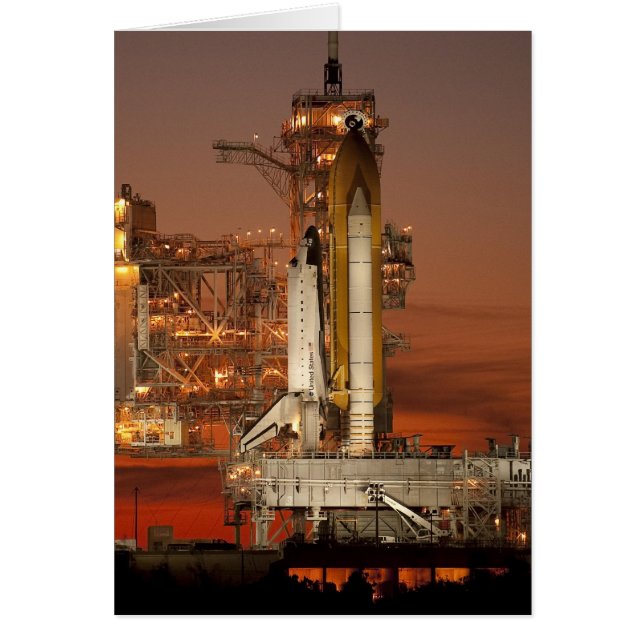 Cartão Lançamento do ônibus espacial Atlantis NASA (Frente)