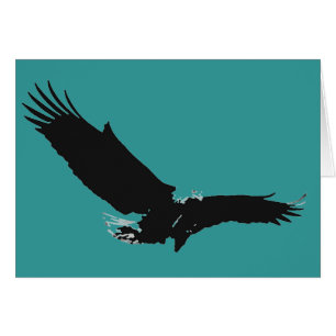 Cartão Landing Eagle Silhouette