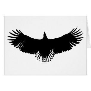 Cartão Landing Eagle Silhouette