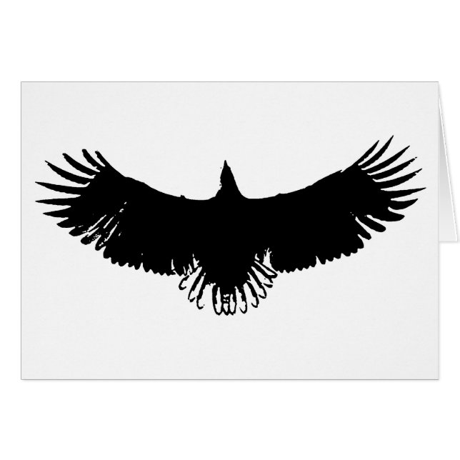 Cartão Landing Eagle Silhouette (Frente Horizontal)
