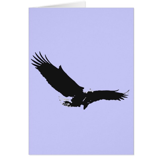 Cartão Landing Eagle Silhouette (Frente)