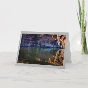 Cartão Landscape 49 Sunny color rocks river white duck