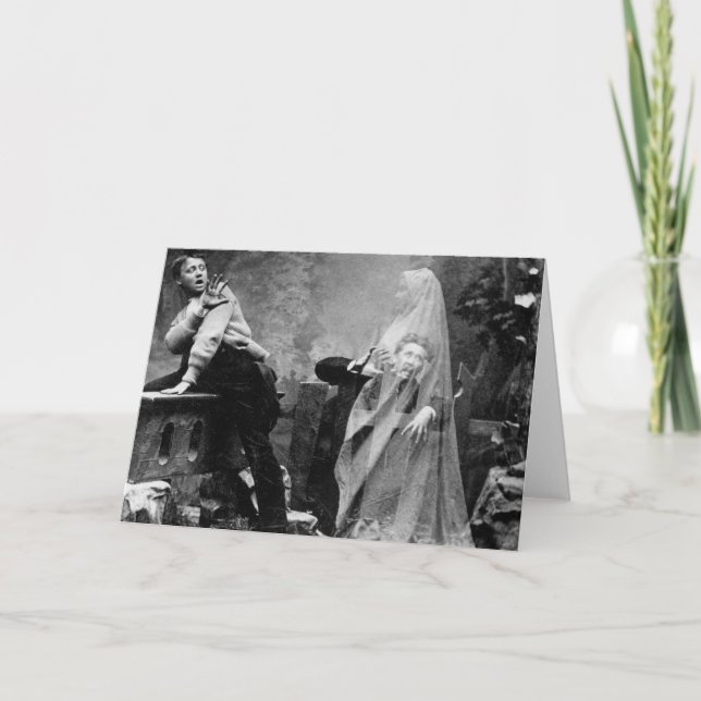 Cartão Lane Assombrada - Vintage Ghost Photo 1880 (Frente)