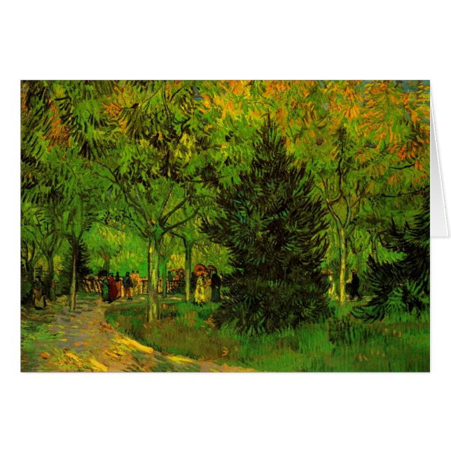 Cartão Lane in Public Garden Arles Van Gogh Fine Art (Frente Horizontal)