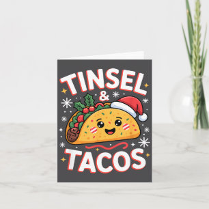 Cartão Lantejoulas E Tacos Fofo Natal Comida Mexicana Div