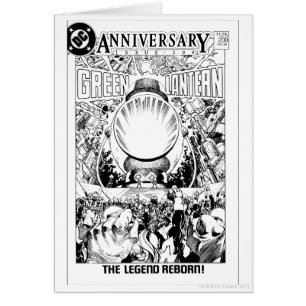 Cartão Lantera Verde - A Lenda Renascida, Negra e Branca