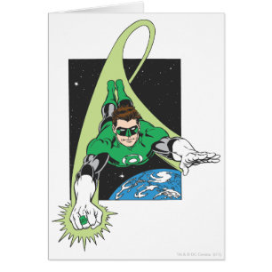 Cartão Lanterna Verde no Espaço