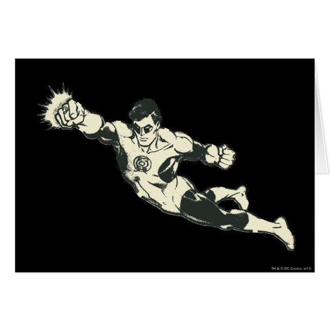 Cartão Lanterna Verde Pisa Grunge (Frente Horizontal)