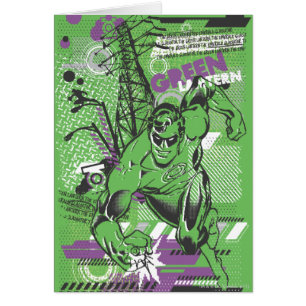 Cartão Lanterna verde - poster absurdo da colagem