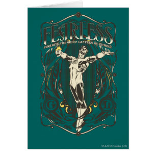 Cartão Lanterna verde - poster "sem medo"