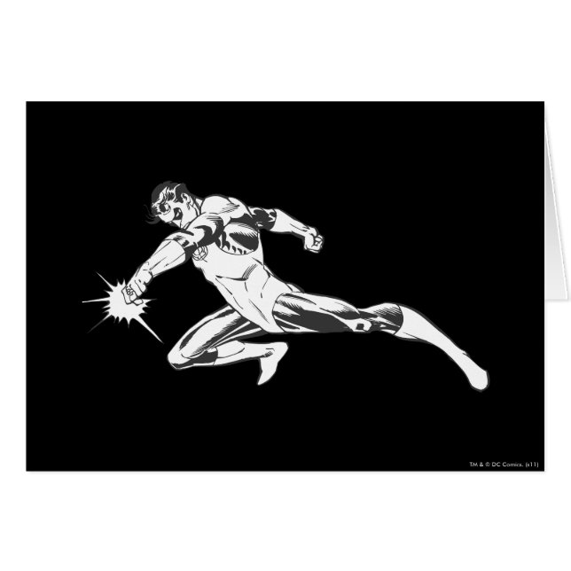 Cartão Lanterna Verde Pulga Para Baixo (Frente Horizontal)