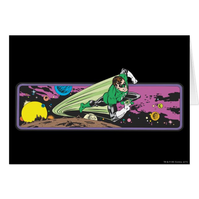 Cartão Lanterna Verde Raça Pelo Espaço (Frente Horizontal)