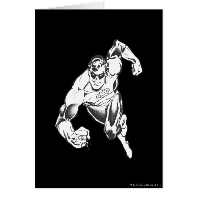 Cartão Lanterna Verde Salta para a Frente (Frente)