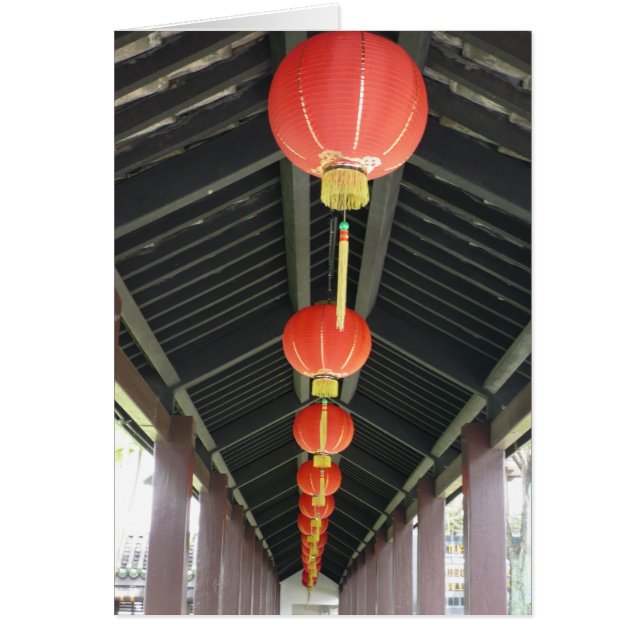 Cartão Lanternas chinesas (Frente)