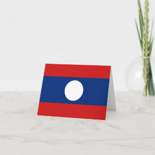 Cartão Laos Flag Notecard