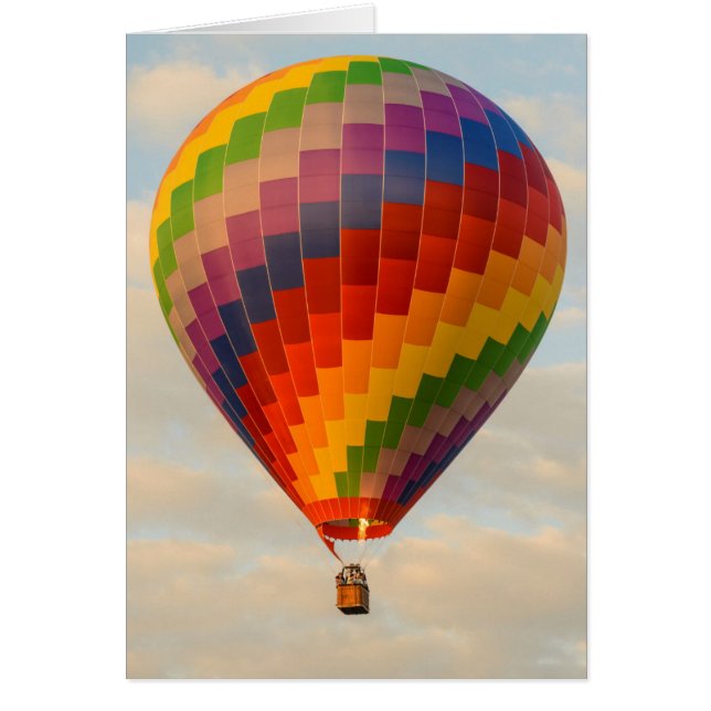 Cartão Laos, Vang Vieng.Balão de ar quente (Frente)