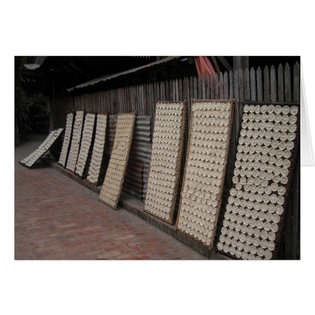 Cartão Laotian Rice Field (Frente horizontal)