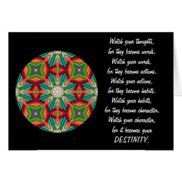 Cartão Lápis colorido A01 - destino Kaleidoscopic Card.1