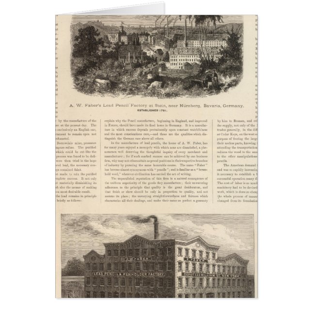 Cartão Lápis de Chumbo do AW Faber (Frente)
