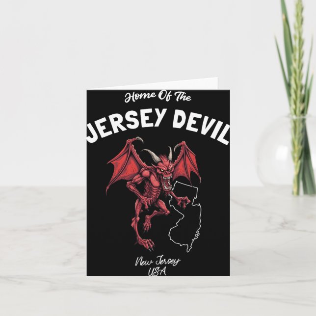 Cartão Lar Do Diabo De Jersey Nova Jersey EUA Criptídeo (Frente)