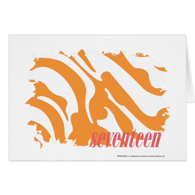 Cartão Laranja 4 da zebra (Frente Horizontal)